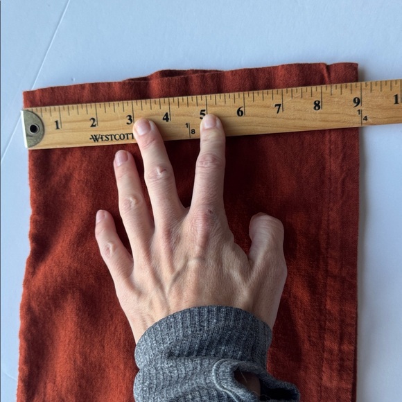 Abercrombie & Fitch Wide Leg Linen-Blend Dark Red Elastic Waist Pants Size XXS - Picture 16 of 16